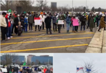 Protest & Car Rally ,In Support of Farmers in India, Troy, Michigan, USA
